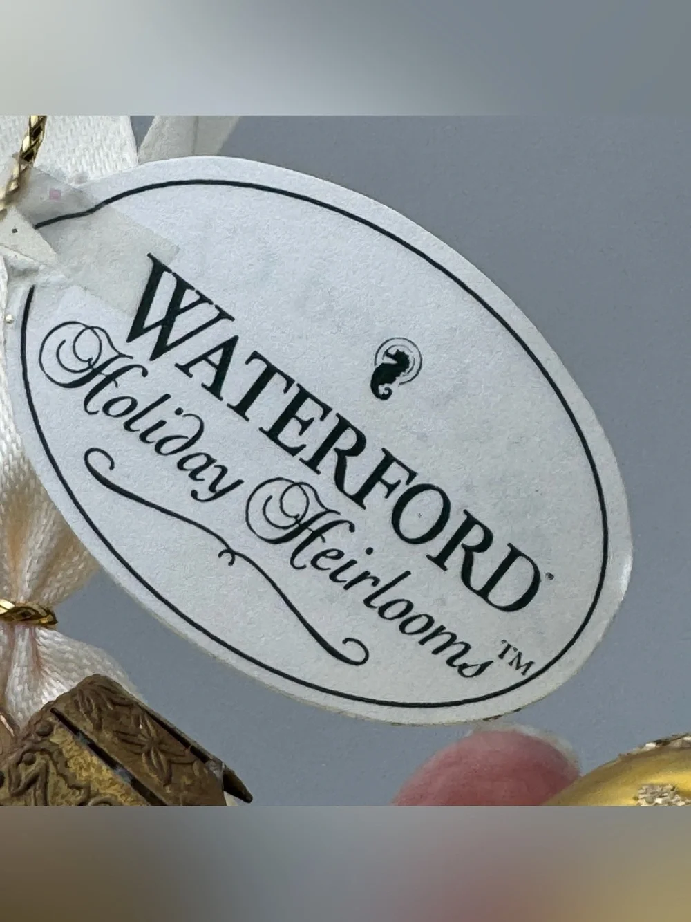 Waterford Holiday Heirlooms Santa’s Good Cheer Glass Christmas Ornament Czech